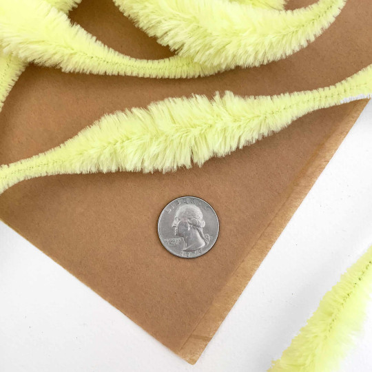 Large 5" Bump Chenille in Lemon-Lime ~ 1 yd. (8 bumps)